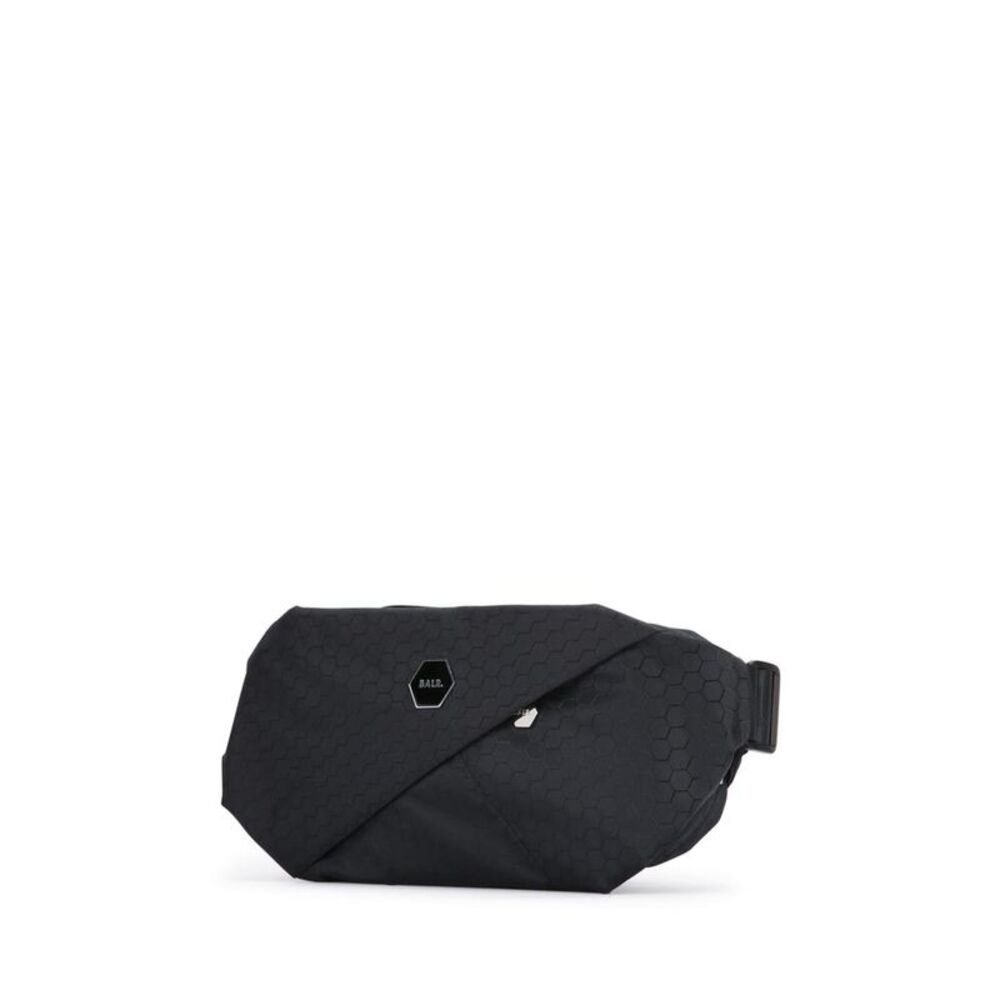 BALR . Hexagonal Pattern Crossbody Bag Men JETBLACK Backpacks